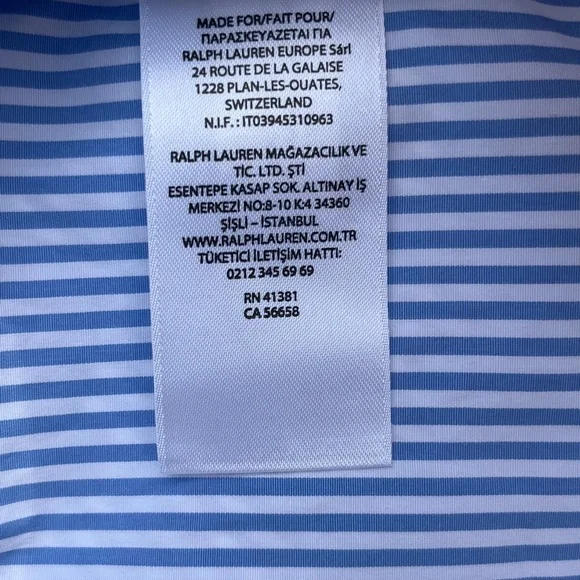 Women’s Polo Ralph Lauren Blue Striped Shirt - Picture 6 of 7